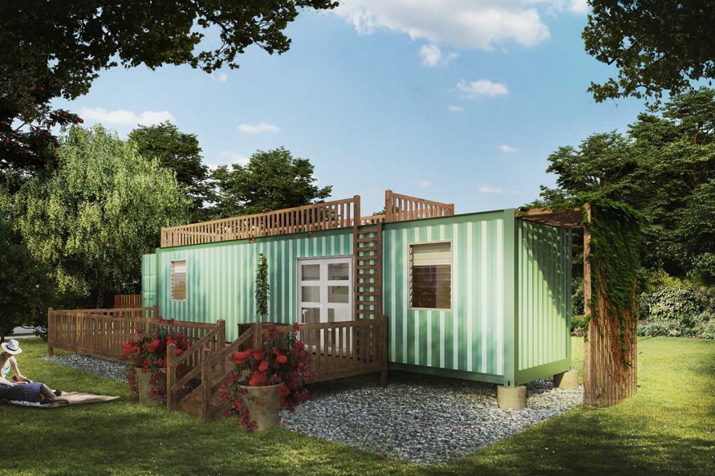 Secure Housing from shipping containers